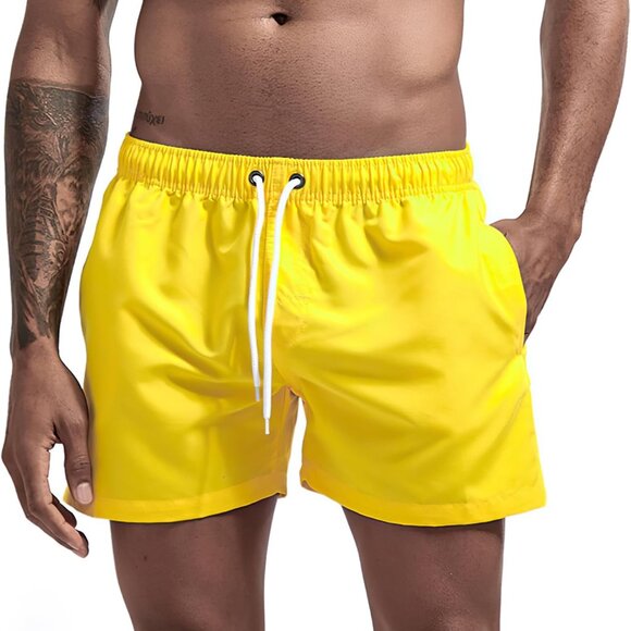 Mens Swim Trunks Quick Dry Swim Shorts with Mesh Lining Beach Shorts Bathing Sui